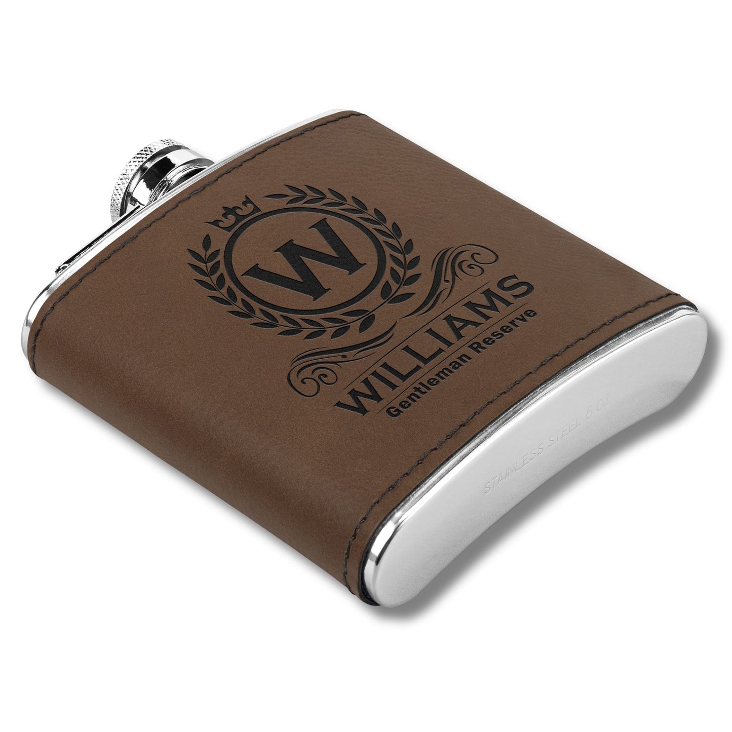Gentleman Reserve – Personalized Leather Flask