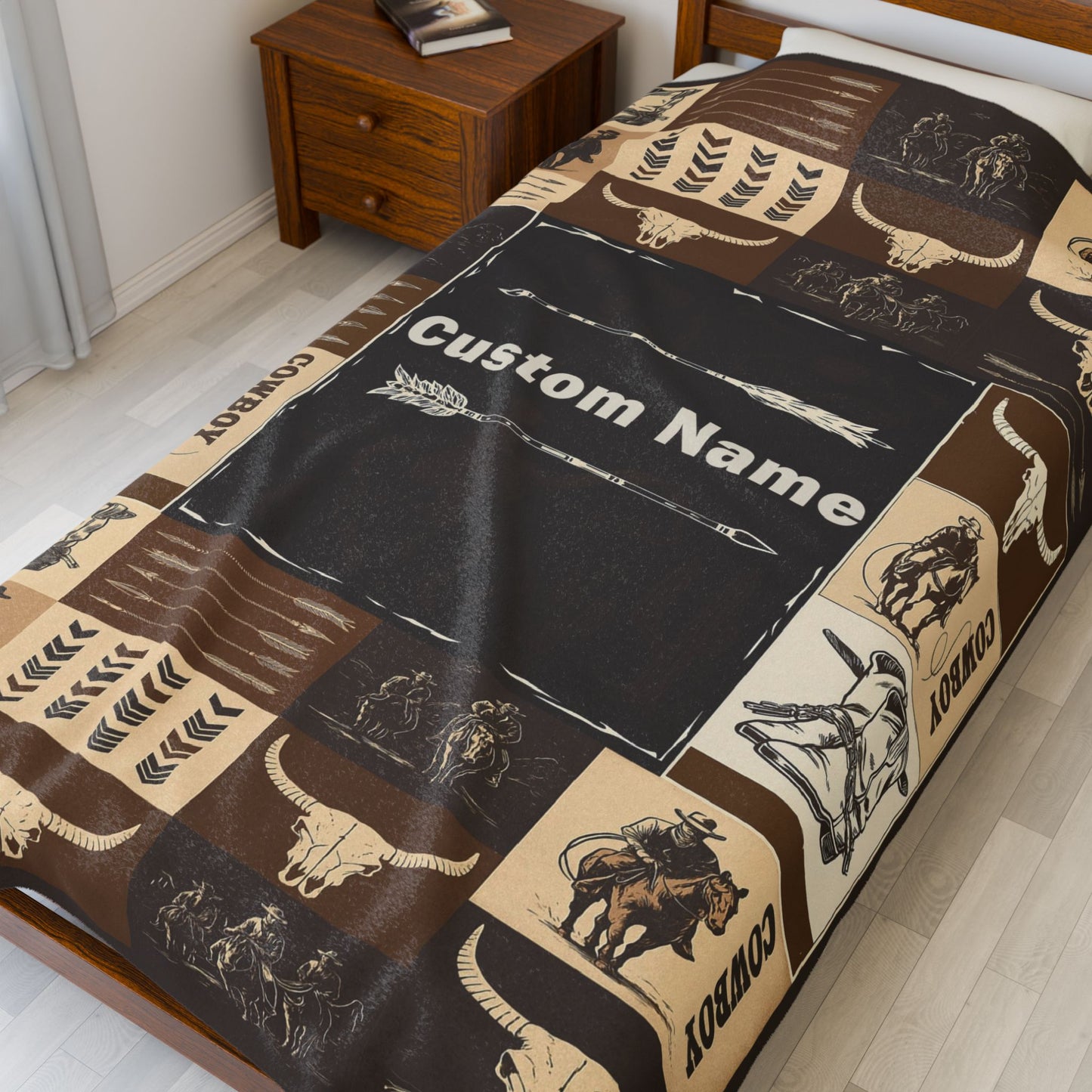 Personalized Cowboy Blanket β Custom Name