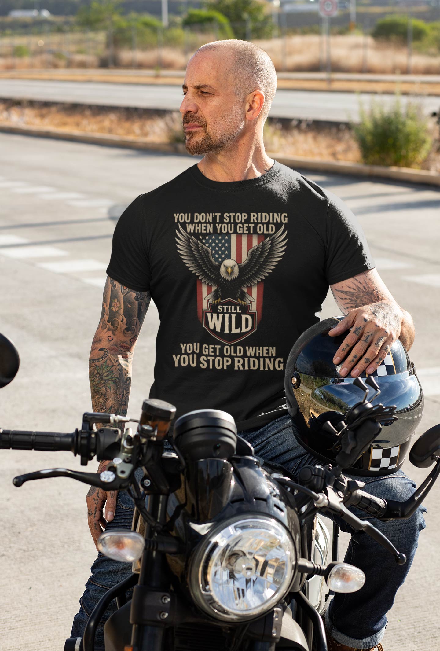 Still Wild – Eagle Biker T-Shirt