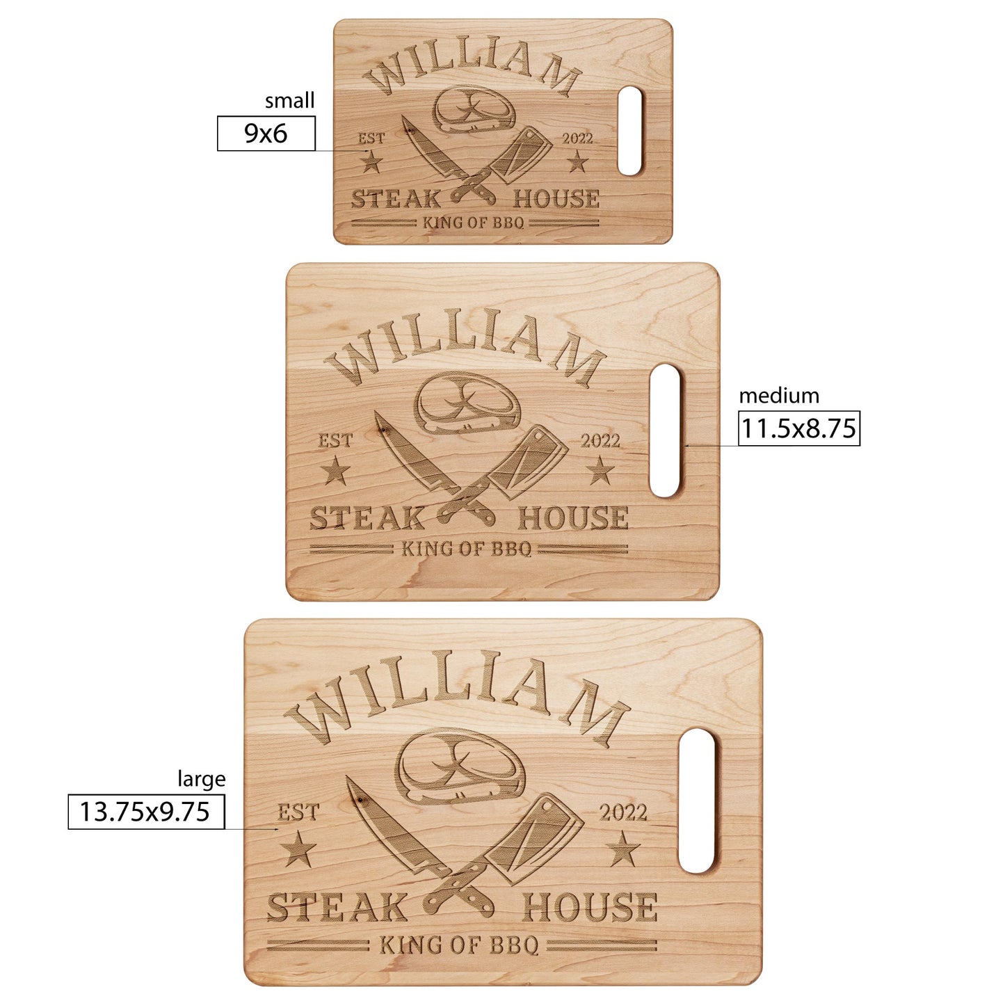 Personalized Cutting Board โ Custom BBQ Design = NAME & DATE