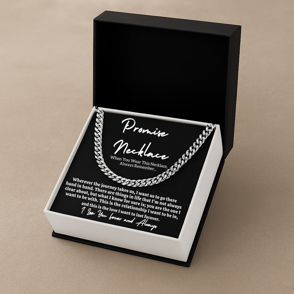 Promise Necklace for Him β Meaningful Gift Set = Message card & Gift Box
