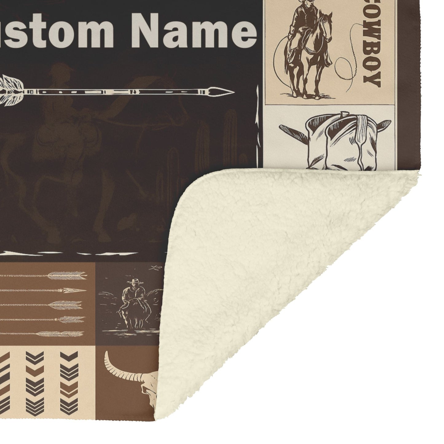 Personalized Cowboy Blanket β Custom Name