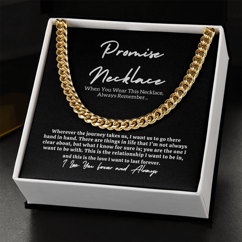 Promise Necklace for Him β Meaningful Gift Set = Message card & Gift Box