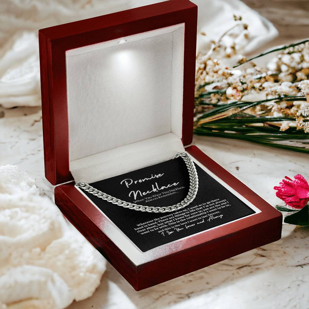 Promise Necklace for Him β Meaningful Gift Set = Message card & Gift Box