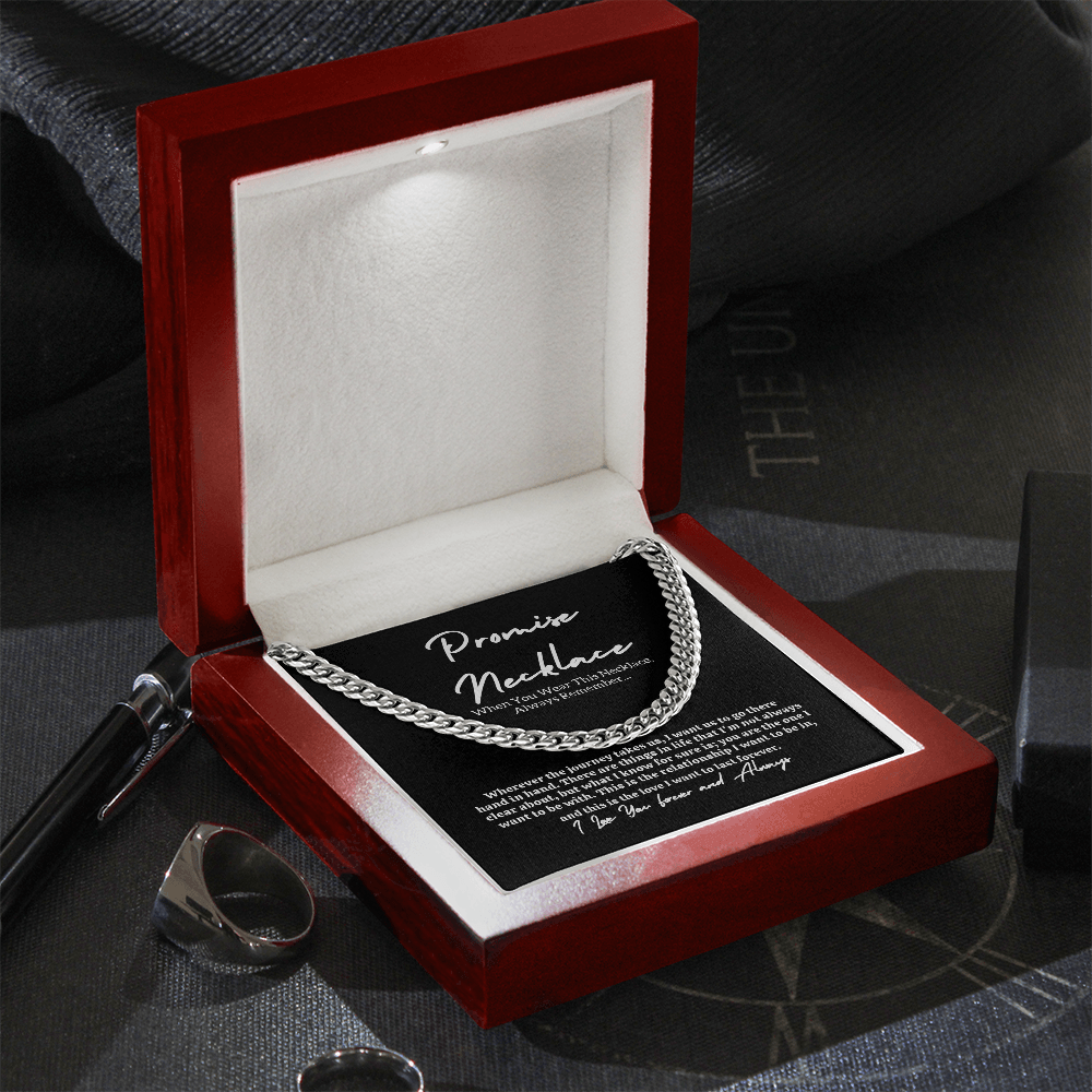 Promise Necklace for Him β Meaningful Gift Set = Message card & Gift Box