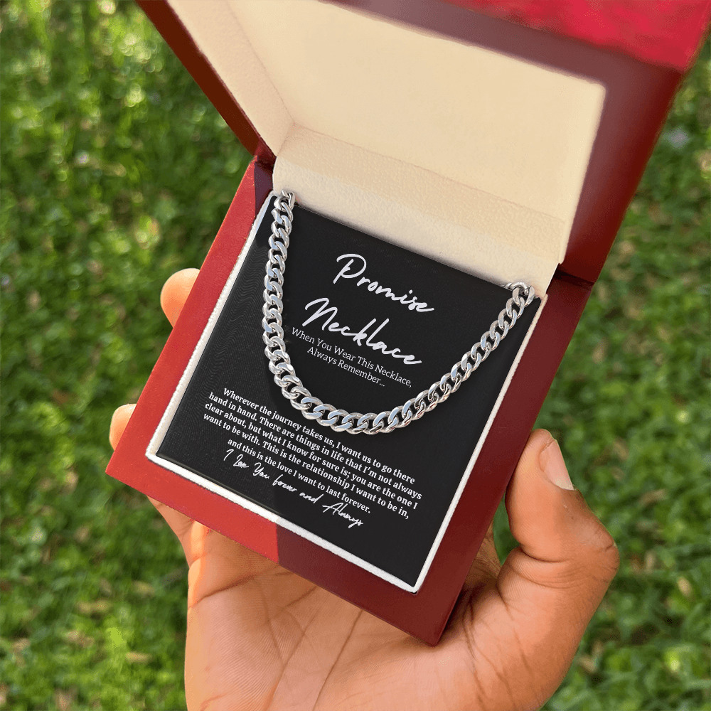 Promise Necklace for Him β Meaningful Gift Set = Message card & Gift Box