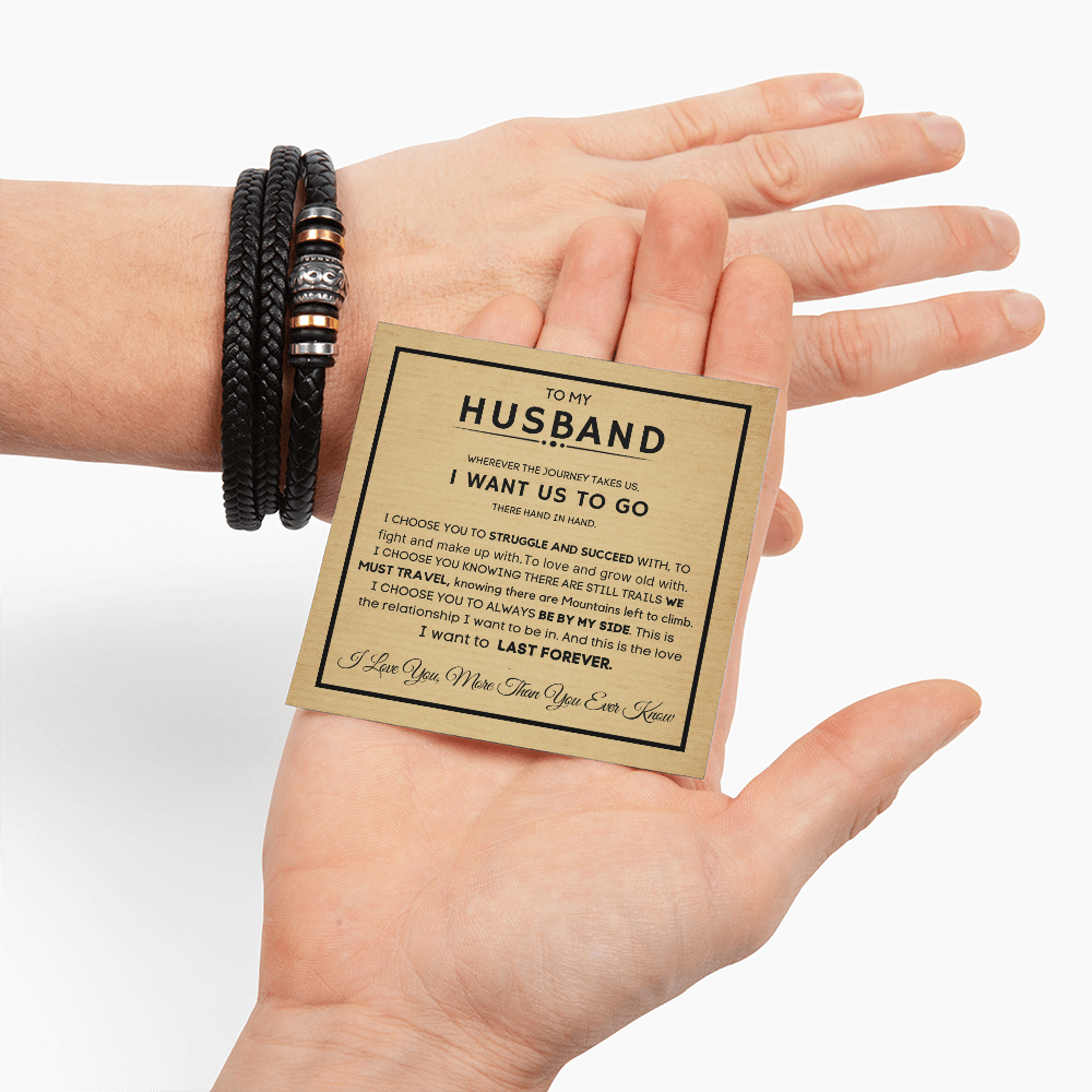 “Love You Forever” Bracelet Gift Set for Husband – With Heartfelt Message Card