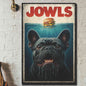 JOWLS’ French Bulldog Canvas Wall Art – Funny Dog Lover Home Decor