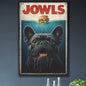 JOWLS’ French Bulldog Canvas Wall Art – Funny Dog Lover Home Decor
