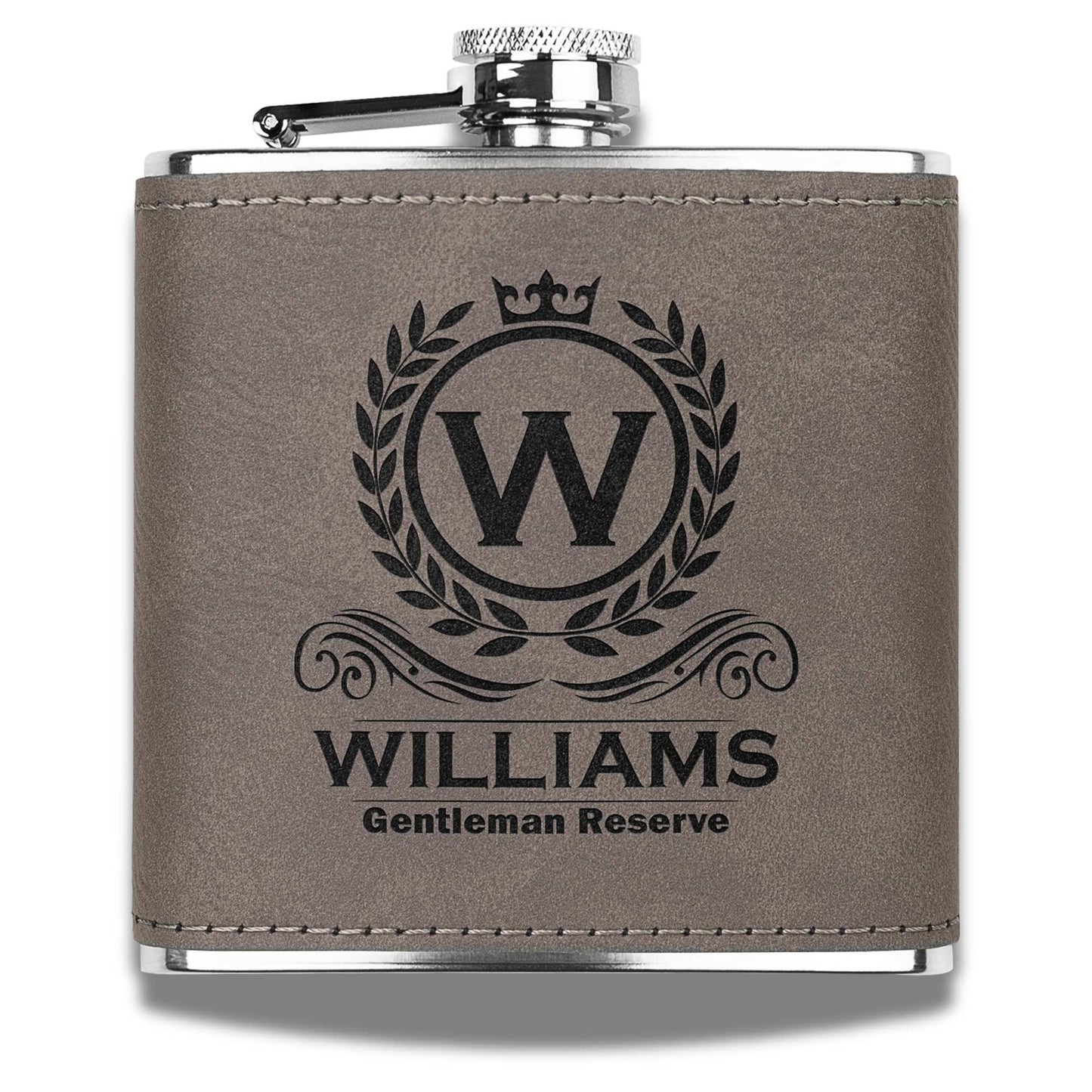 Gentleman Reserve – Personalized Leather Flask