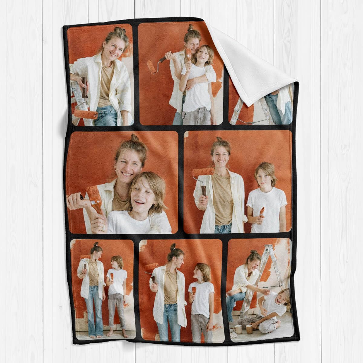 Personalized Photo Collage Blanket – Custom Pictures & Text