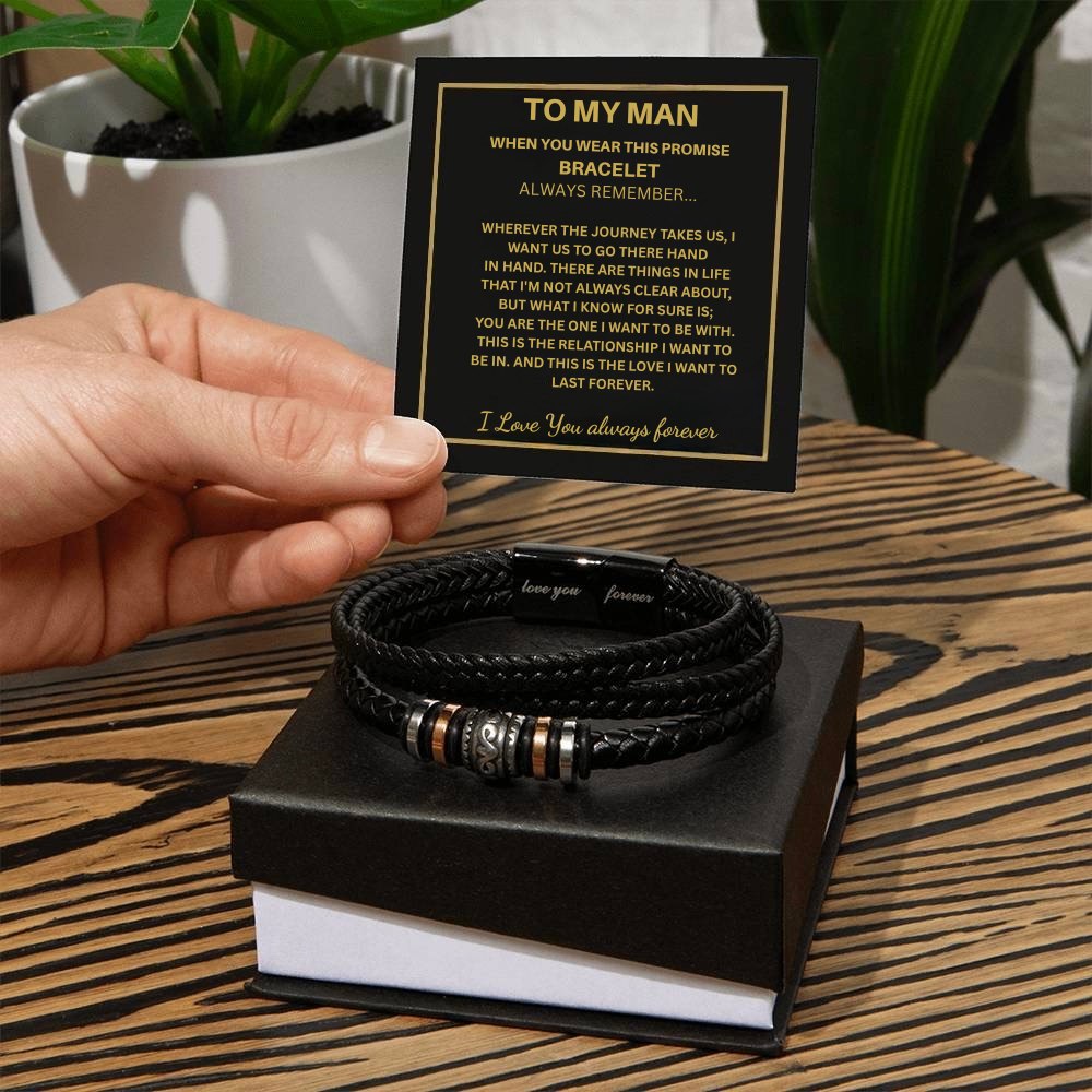 To My Man – Heartfelt Promise Bracelet Gift Set