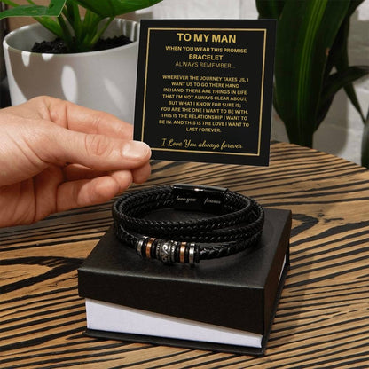 To My Man – Heartfelt Promise Bracelet Gift Set