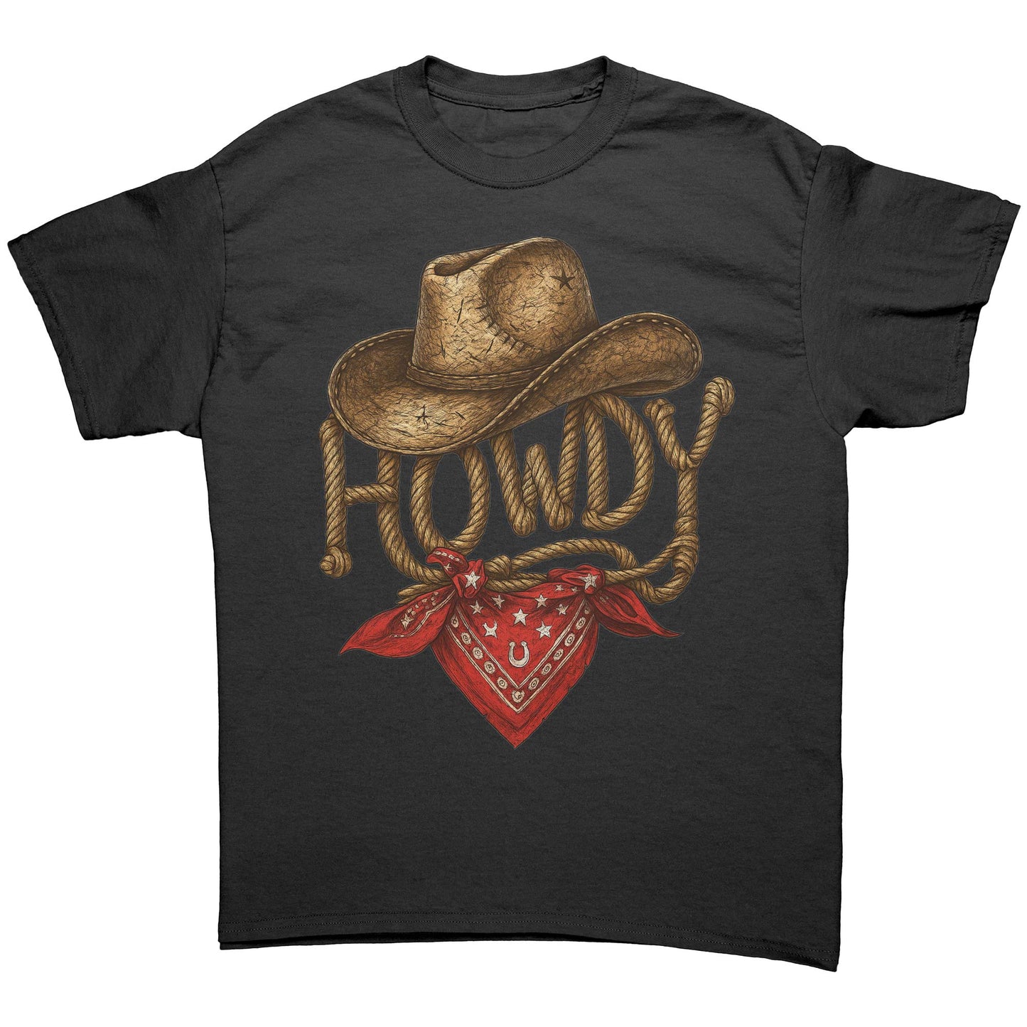Howdy Western Graphic Tee – Texas Cowboy Style Shirt