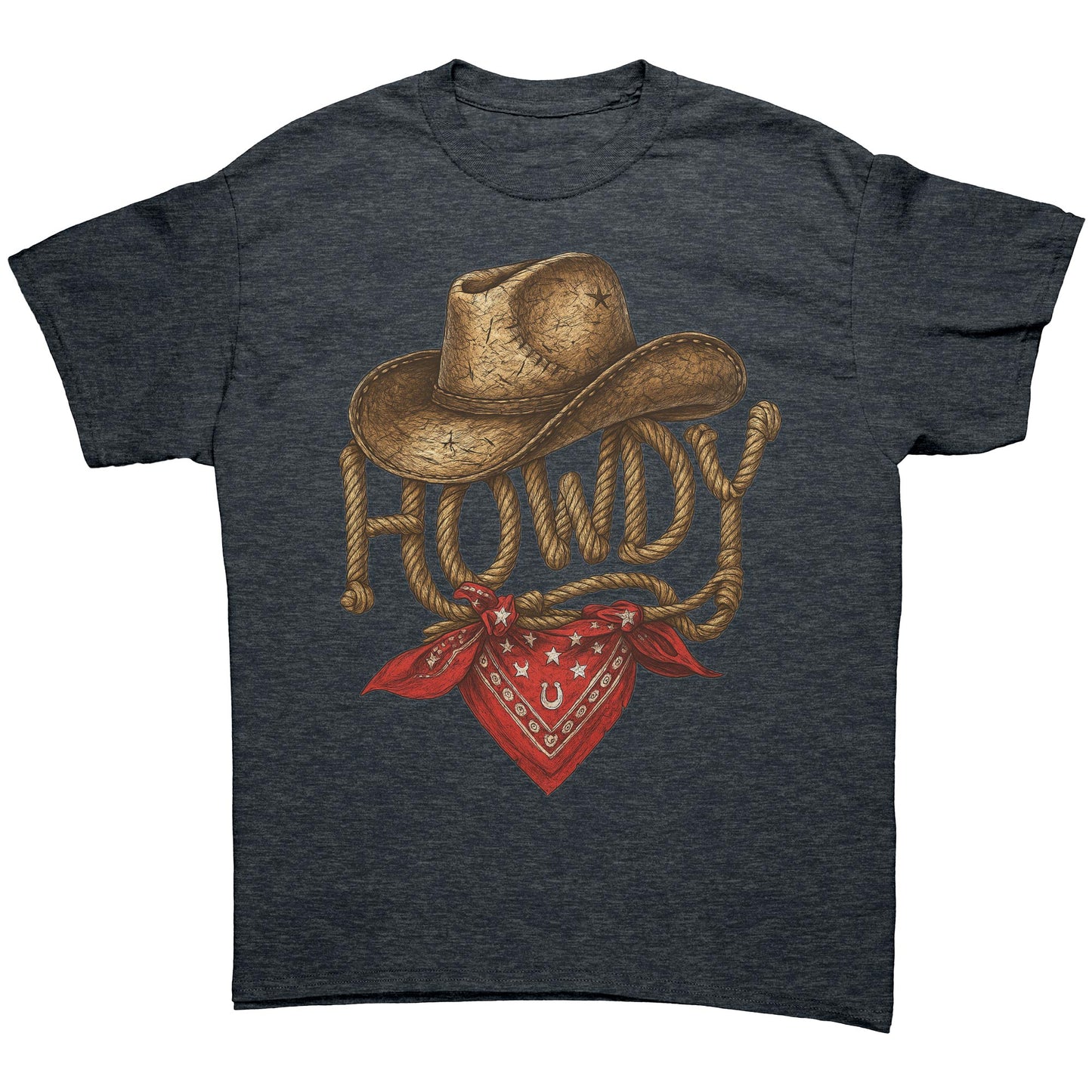 Howdy Western Graphic Tee – Texas Cowboy Style Shirt