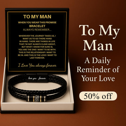 To My Man – Heartfelt Promise Bracelet Gift Set