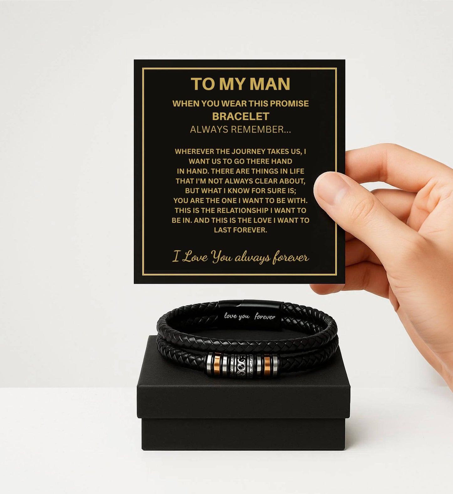 To My Man – Heartfelt Promise Bracelet Gift Set