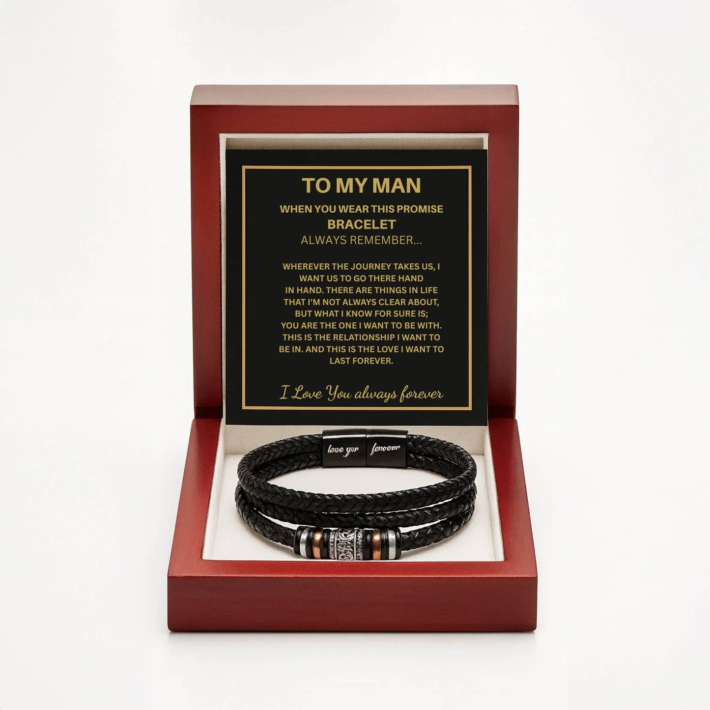 To My Man – Heartfelt Promise Bracelet Gift Set