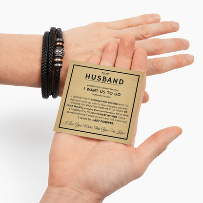 “Love You Forever” Bracelet Gift Set for Husband – With Heartfelt Message Card