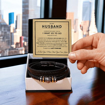 “Love You Forever” Bracelet Gift Set for Husband – With Heartfelt Message Card