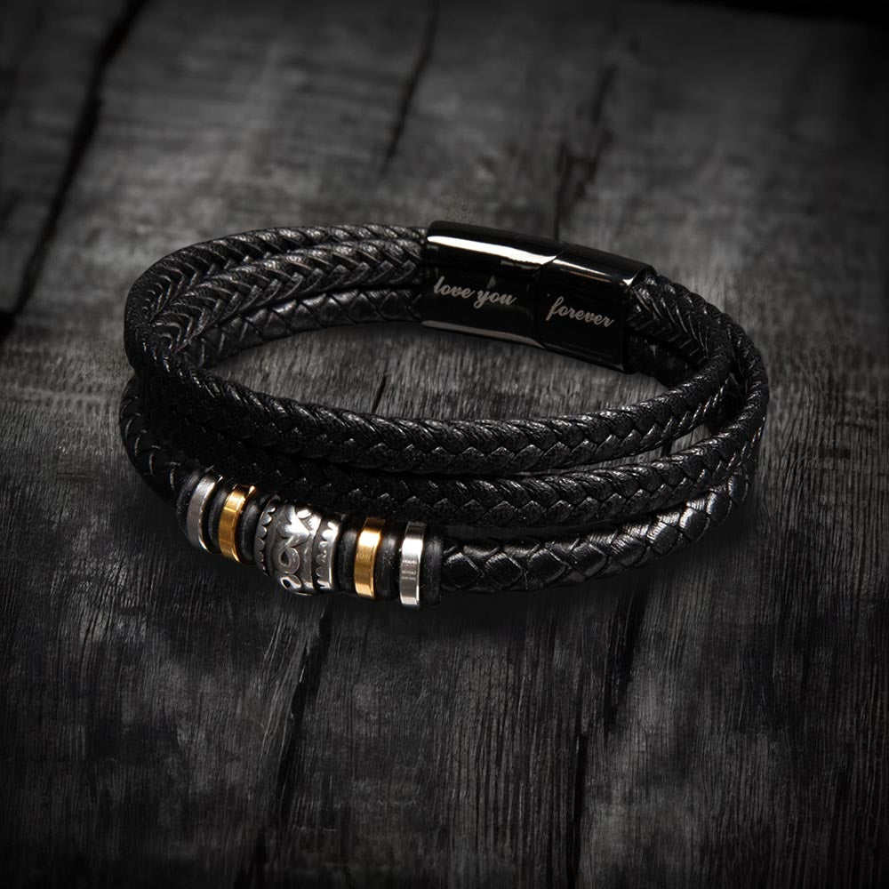 “Love You Forever” Bracelet Gift Set for Husband – With Heartfelt Message Card