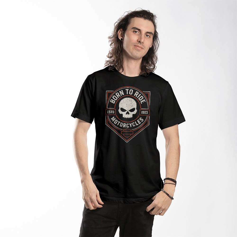 Born to Ride Motorcycles" – Bella+Canvas 3001 Tee