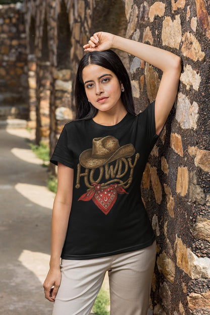 Howdy Western Graphic Tee – Texas Cowboy Style Shirt