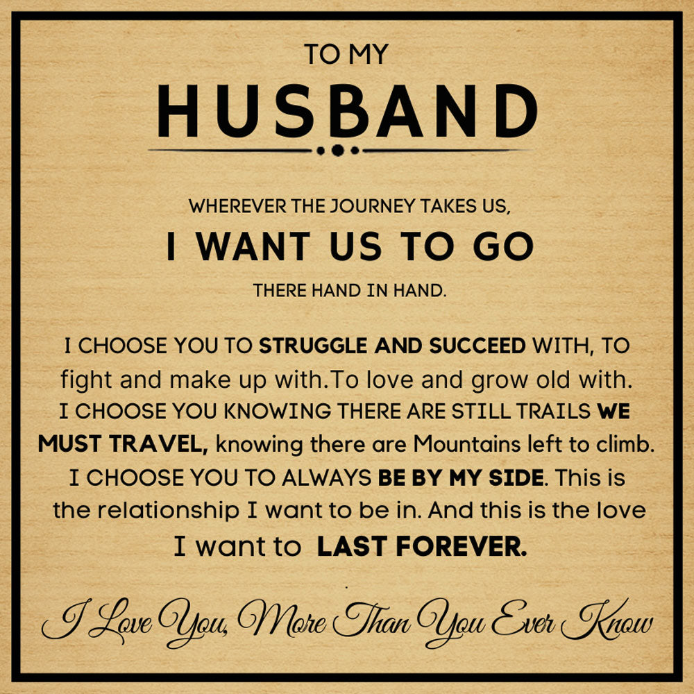 Love You Forever Bracelet Gift for Husband – With Heartfelt Message Card