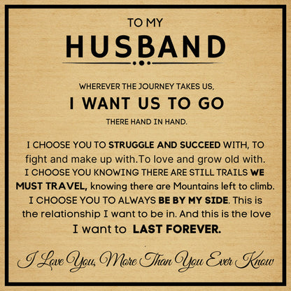 Love You Forever Bracelet Gift for Husband – With Heartfelt Message Card