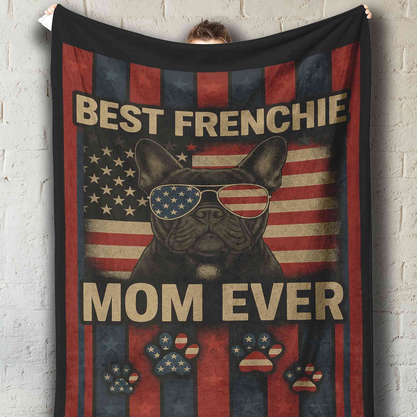 Best Frenchie Mom Ever – Cozy Fleece Blanket for Dog Lovers