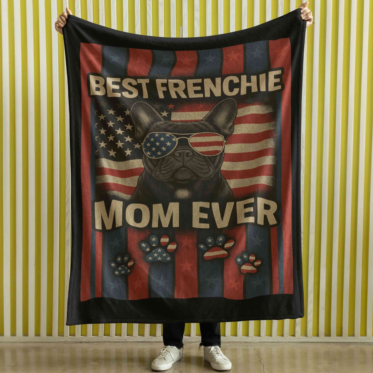 Best Frenchie Mom Ever – Cozy Fleece Blanket for Dog Lovers