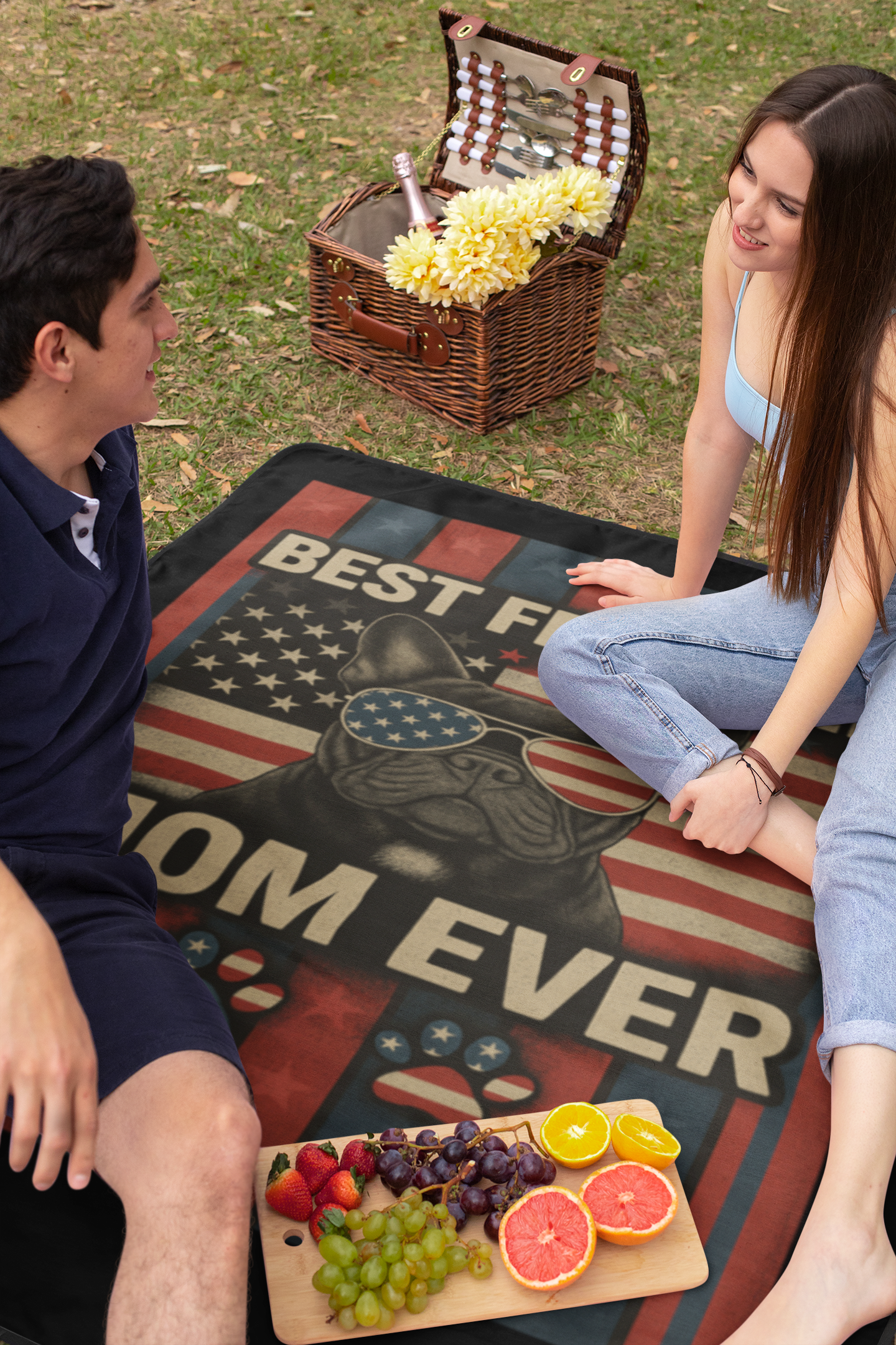Best Frenchie Mom Ever – Cozy Fleece Blanket for Dog Lovers