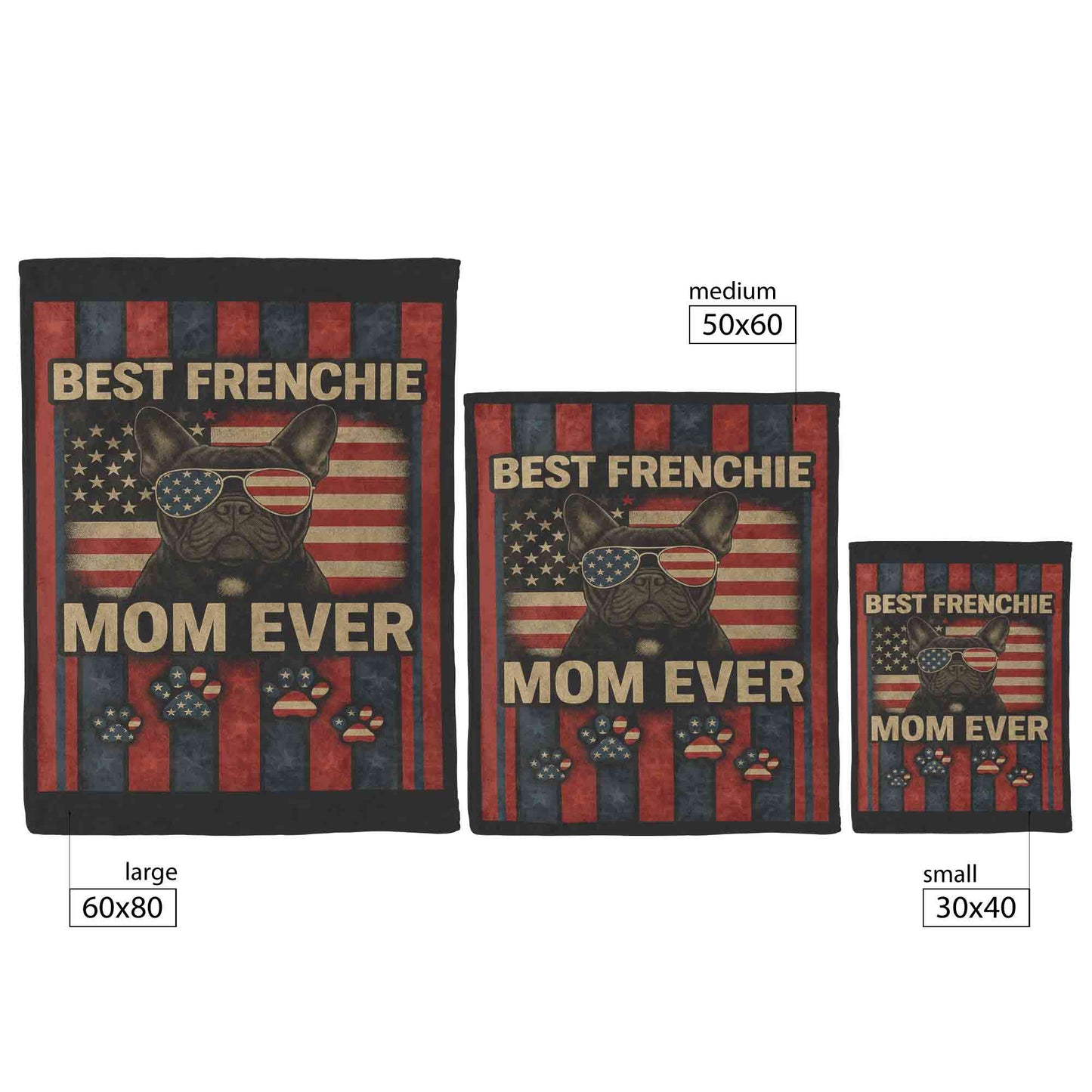 Best Frenchie Mom Ever – Cozy Fleece Blanket for Dog Lovers