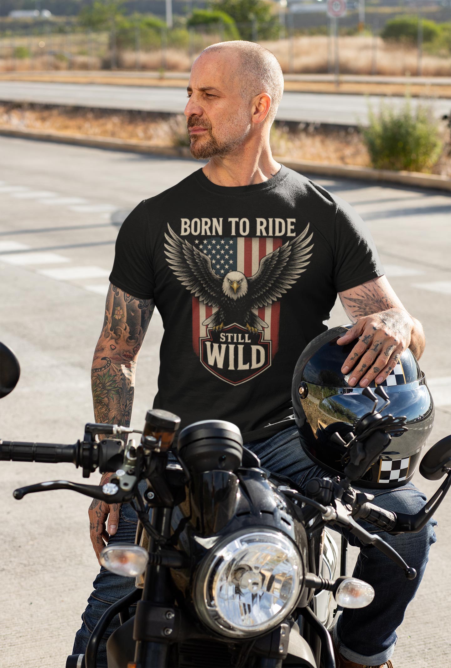 Born To Ride | Still Wild Freedom Eagle Tee