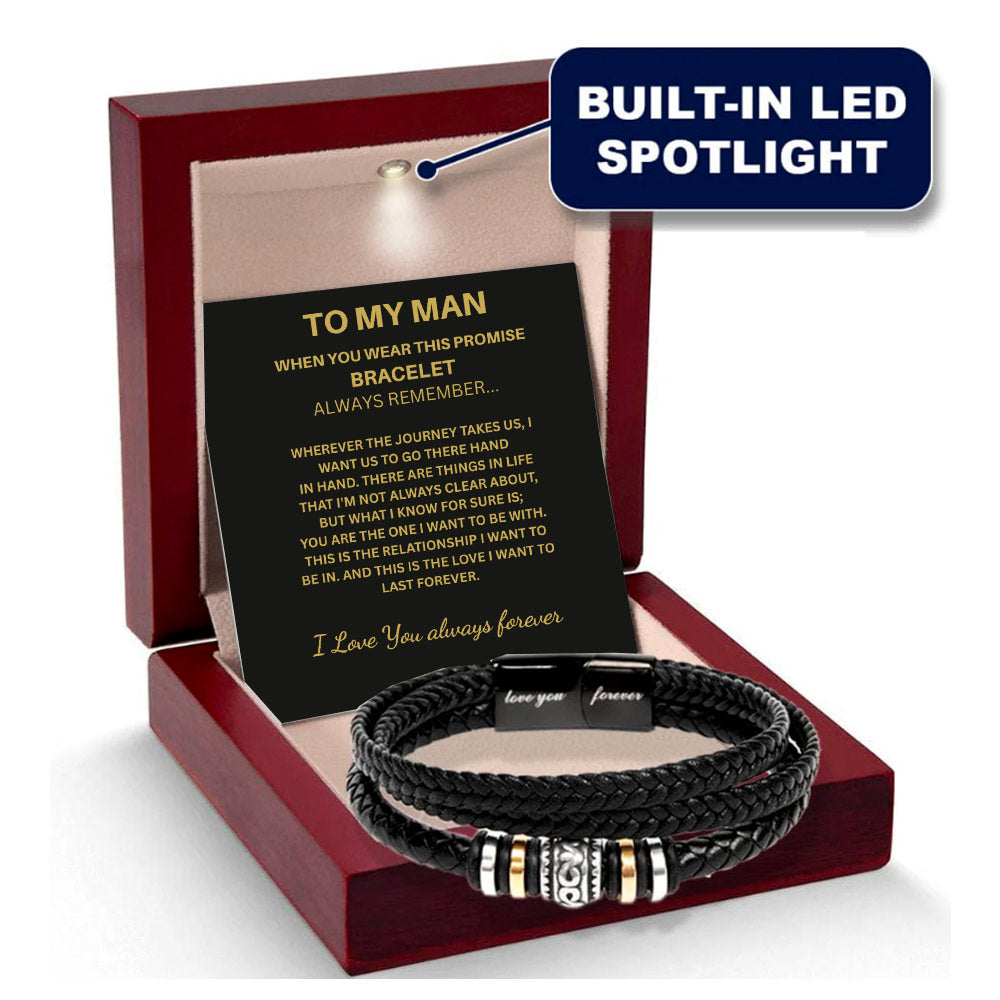 To My Man – Heartfelt Promise Bracelet Gift Set