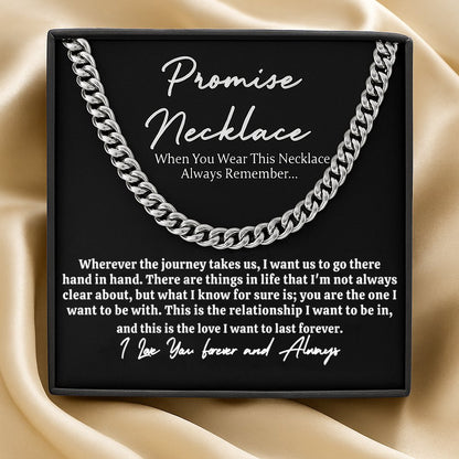 Promise Necklace for Him – Meaningful Gift Set = Message card & Gift Box