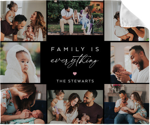 Custom Photo Collage Blanket – Personalized with Your Pictures & Words